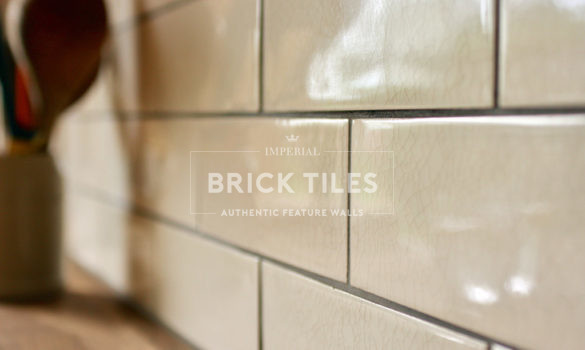 Victorian Crackle Glazed White Kitchen Tiles Image