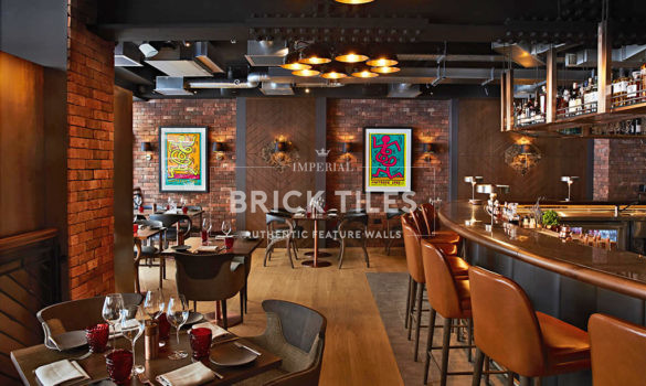 Victorian Farmhouse Brick Tiles add Warmth to Cool London Restaurant Image